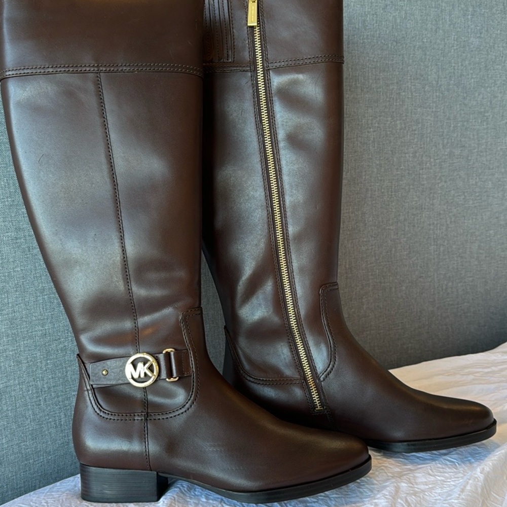 NEW Michael Kors Harland Vachetta Riding Boot 8.5